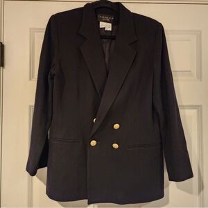 Vintage Casablanca black coat 100% wool 10 Petite